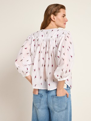 Embroidery Blouse (OCS) with Ruffles from LANIUS