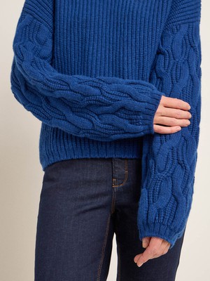 Cable-knit sweater (GOTS) from LANIUS