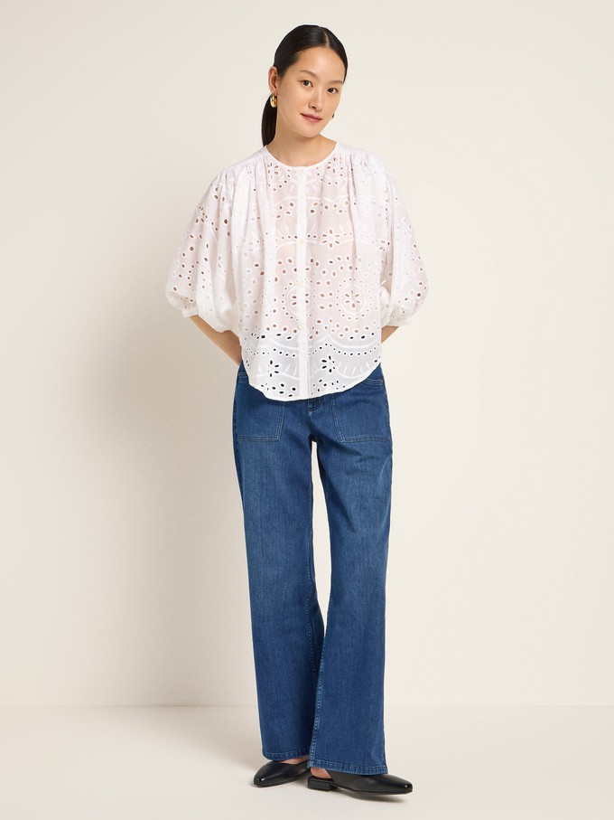 Embroidery Blouse (OCS) with Ruffles from LANIUS