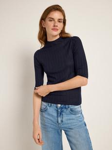 Ribbed Sweater Half Sleeve (GOTS) via LANIUS