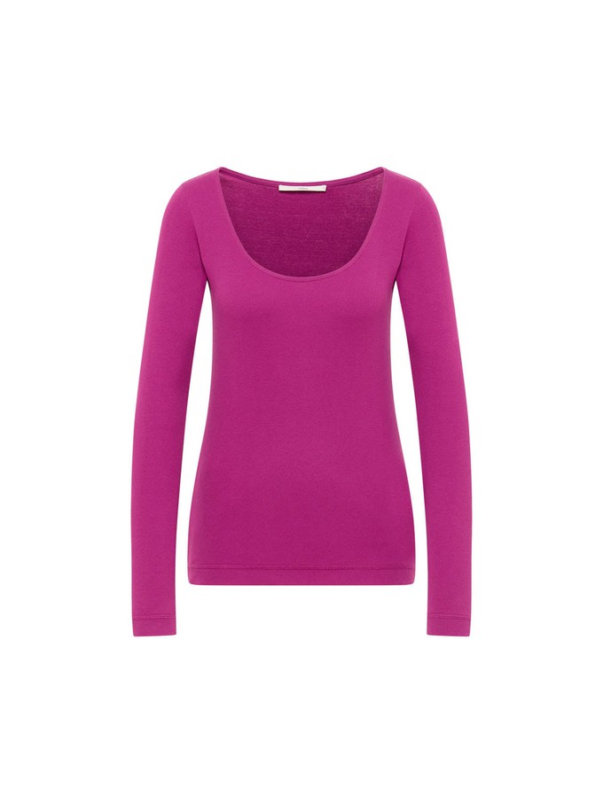 Long-sleeved shirt with deep neckline (GOTS) from LANIUS