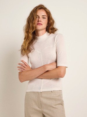 Short-sleeved shirt with stand-up collar (GOTS) from LANIUS