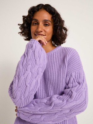 Cable-knit sweater (GOTS) from LANIUS