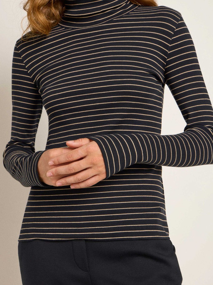 Striped turtleneck shirt (GOTS) from LANIUS