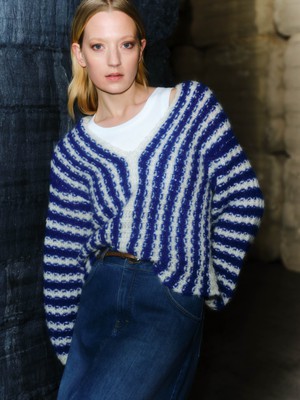 Striped sweater V-neck from LANIUS