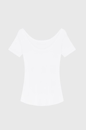 Boat Neck Cotton Modal Blend T-shirt from Lavender Hill Clothing