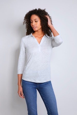 Collared Linen T-shirt from Lavender Hill Clothing