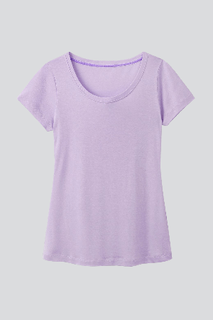 Scoop Neck Cotton Modal Blend T-shirt from Lavender Hill Clothing