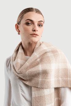 Alpaca Plaid Scarf via Lavender Hill Clothing