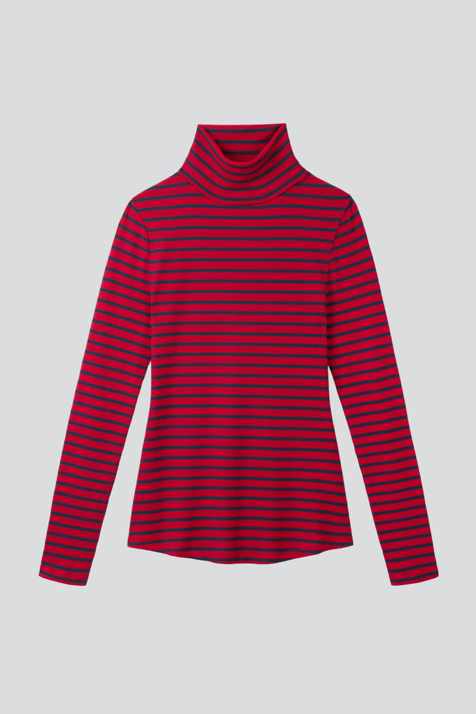 Striped Cotton Roll Neck from Lavender Hill Clothing