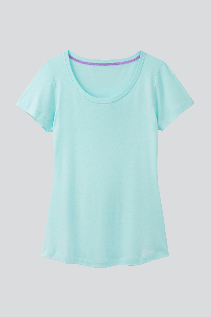 Scoop Neck Cotton Modal Blend T-shirt from Lavender Hill Clothing