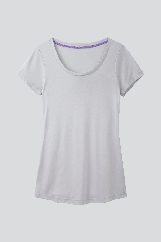 Scoop Neck Cotton Modal Blend T-shirt from Lavender Hill Clothing