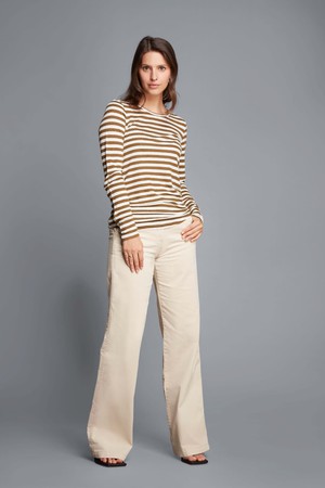 Long Sleeve Striped Linen T-shirt from Lavender Hill Clothing