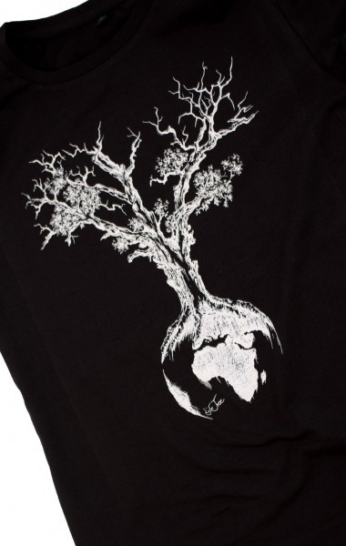 Fairwear Organic Shirt Black Weltenbaum from Life-Tree