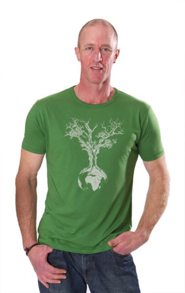 Fairwear Bamboo Shirt Men Leaf Green Weltenbaum from Life-Tree