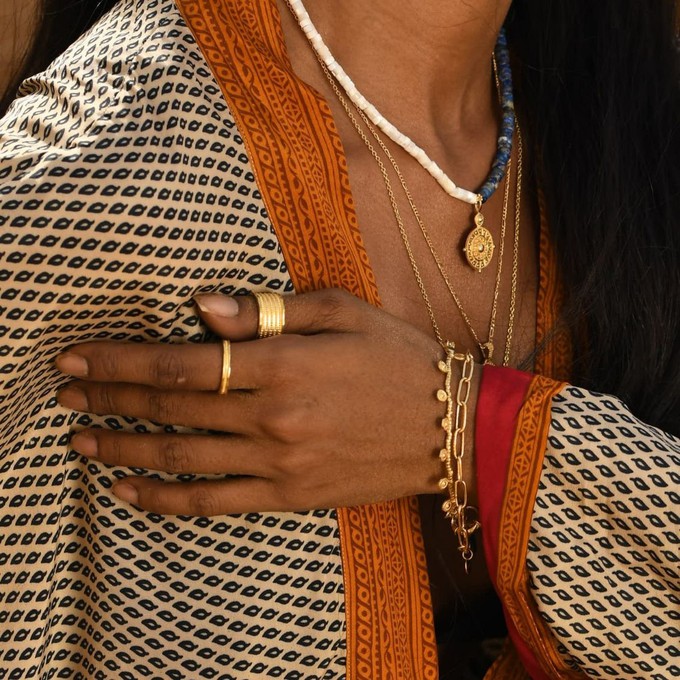 Skinny Relic Stacking Ring Gold Vermeil from Loft & Daughter