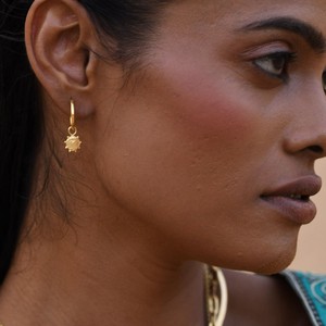 Tiny Sun & Moon Hoops Gold Vermeil from Loft & Daughter