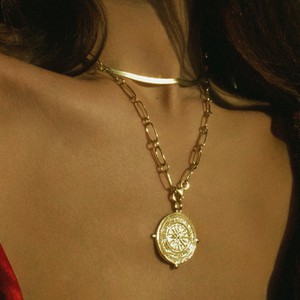 Divine Compass Link Chain Pendant from Loft & Daughter