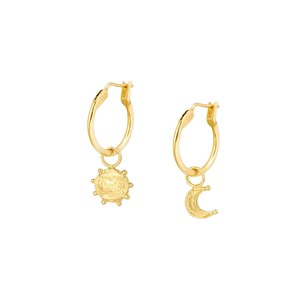 Tiny Sun & Moon Hoops Gold Vermeil from Loft & Daughter