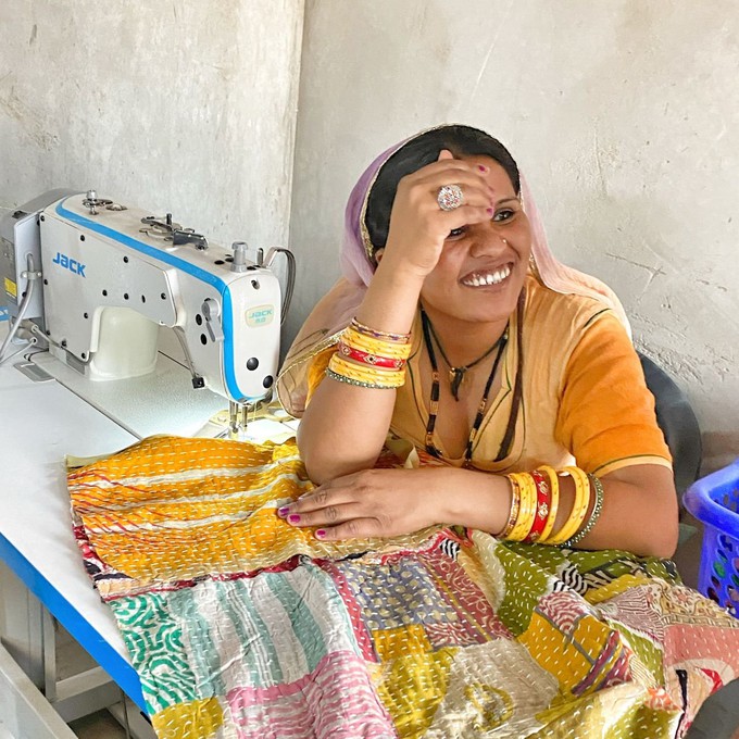 If Saris Could Talk Kimono- Blue Topaz from Loft & Daughter