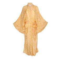 Silk Eco Print Maxi Kimono- Antique Peach via Loft & Daughter