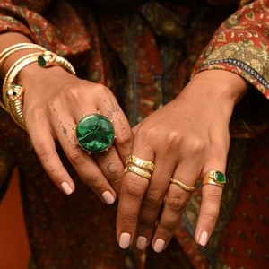 Anokhi Lapis Ring- Silver from Loft & Daughter