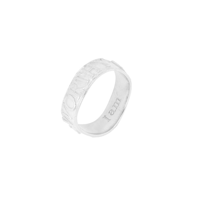 Worthy Affirmation Stacking Ring Silver from Loft & Daughter