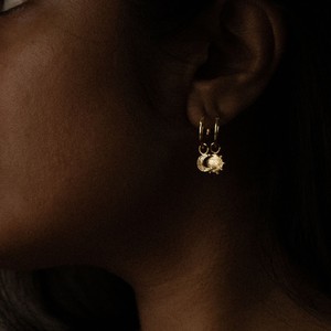 Tiny Moon Hoops Gold Vermeil from Loft & Daughter