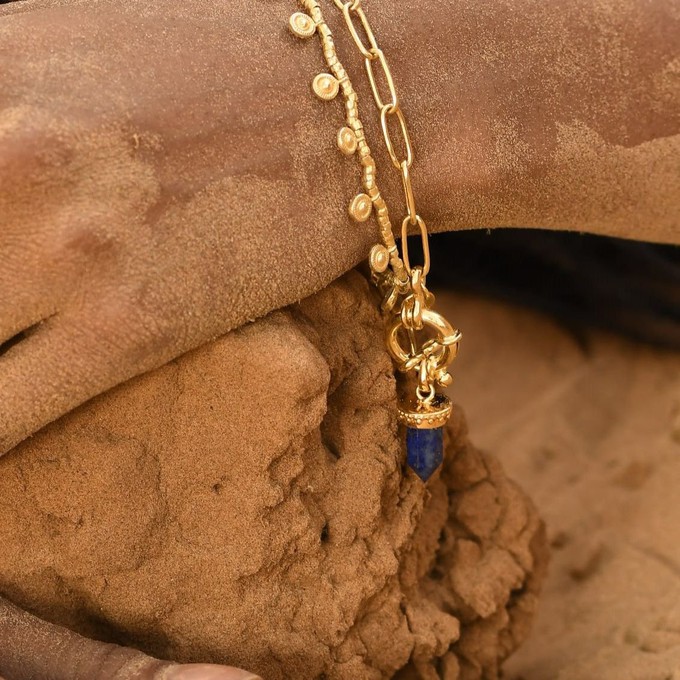 Lapis Charm Gold Vermeil from Loft & Daughter