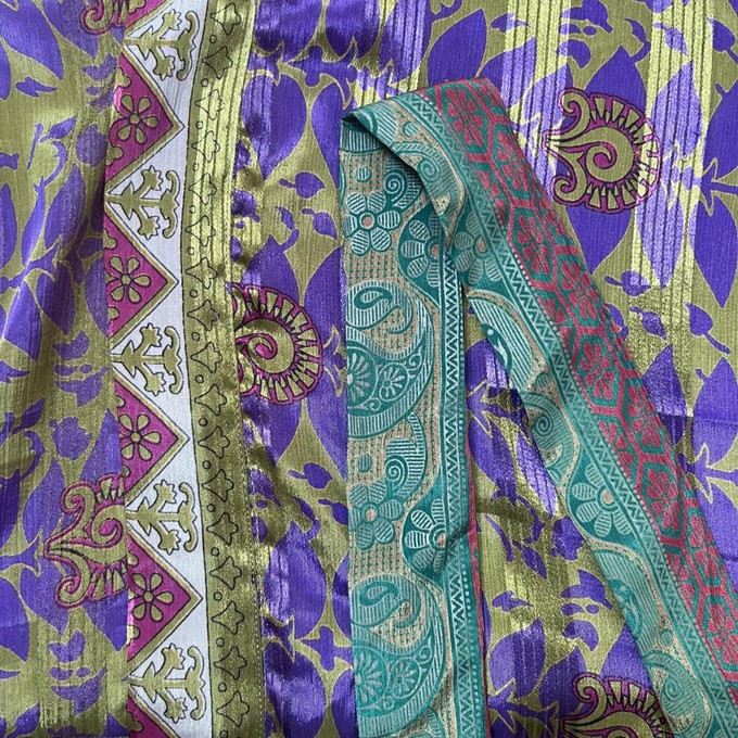 If Saris Could Talk Maxi Kimono- Regal Tulip- Sample Sale from Loft & Daughter