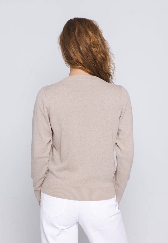 FINEST COTTON SWEATER WOMEN | Light Taupe from Loop.a life