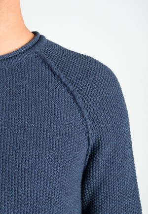 GOODMORNING JEAN SWEATER | Darker Indigo from Loop.a life