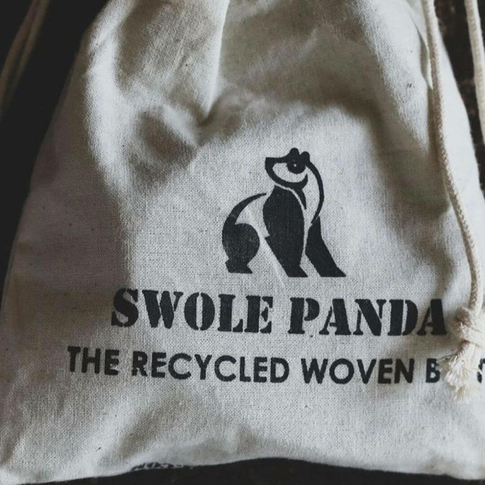 Swole Panda - gevlochten riem - zwart - maat L from Lotika