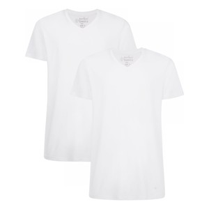 Bamboo Basics bamboe T-Shirt V-hals Velo 2-pack – wit from Lotika