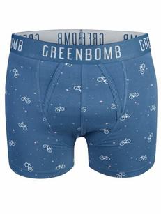 Greenbomb boxershort bike space - blauw via Lotika