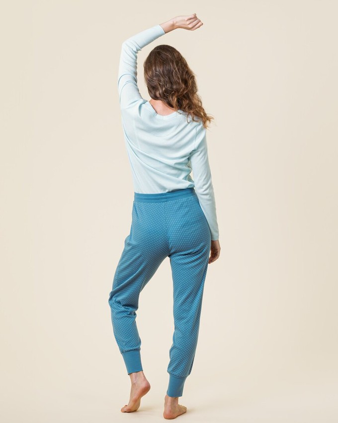 Living Crafts pyjamabroek dames Aveline - blauw stippen from Lotika