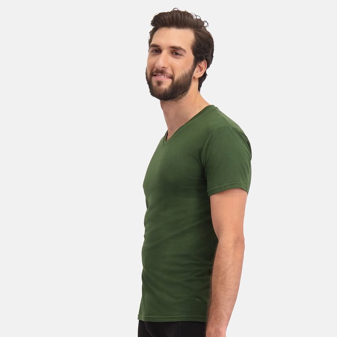 Bamboo Basics Bamboe T-Shirt V-hals Velo 2 pack – green from Lotika