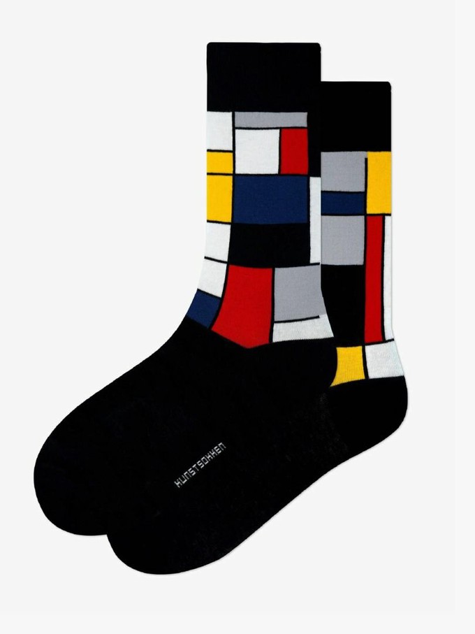 Piet Mondriaan sokken giftbox maat 36-40 from Lotika