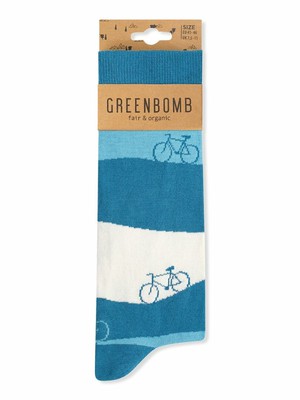 Greenbomb heren sokken bike desert - blauw from Lotika