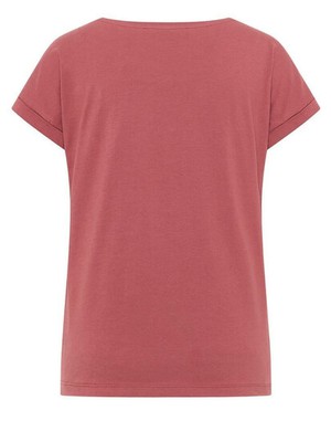 Tranquillo losvallend T-shirt tropische print - mineraal rood from Lotika