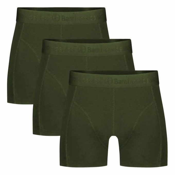 Bamboo Basics bamboe boxershorts Rico ton sur ton 3-pack - army from Lotika