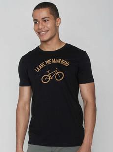 Greenbomb T-shirt bike leave the main road - black maat M via Lotika