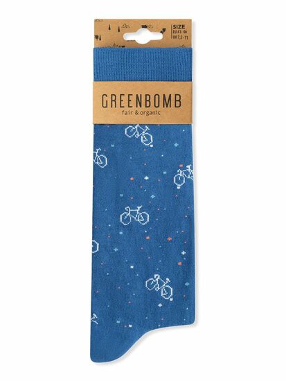 Greenbomb heren sokken bike space - blauw from Lotika