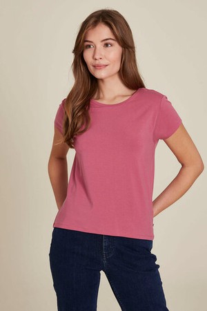 Tranquillo dames T-shirt Tencel - red violet from Lotika