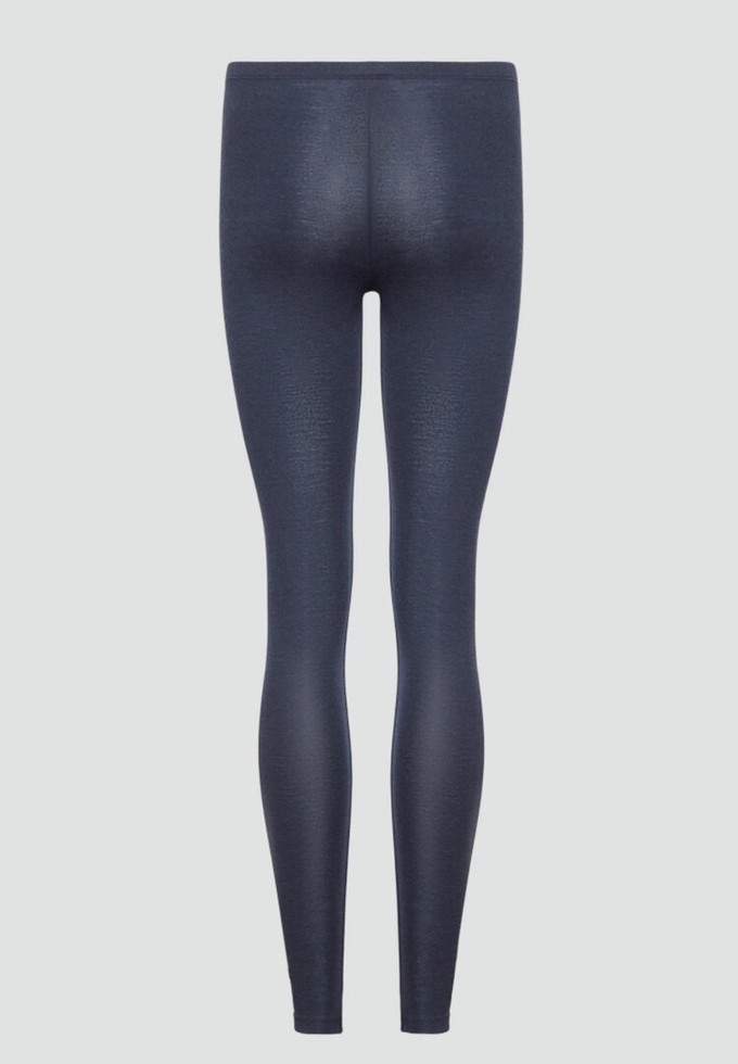 Comazo wollen dames legging met zijde - donkerblauw from Lotika