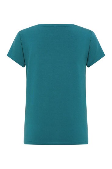 Tranquillo dames T-shirt Tencel - bermuda blue from Lotika