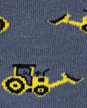 Bamboe kindersokken graafmachines - grijs from Lotika