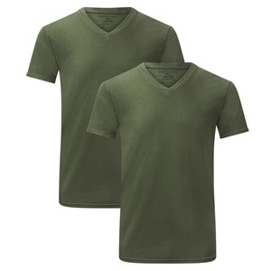 Bamboo Basics Bamboe T-Shirt V-hals Velo 2 pack – green from Lotika