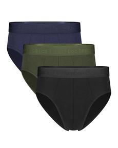 Bamboe herenslips James 3-pack- navy - army - zwart via Lotika