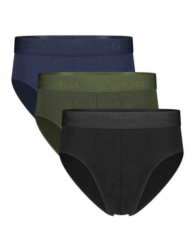 Bamboe herenslips James 3-pack- navy - army - zwart from Lotika